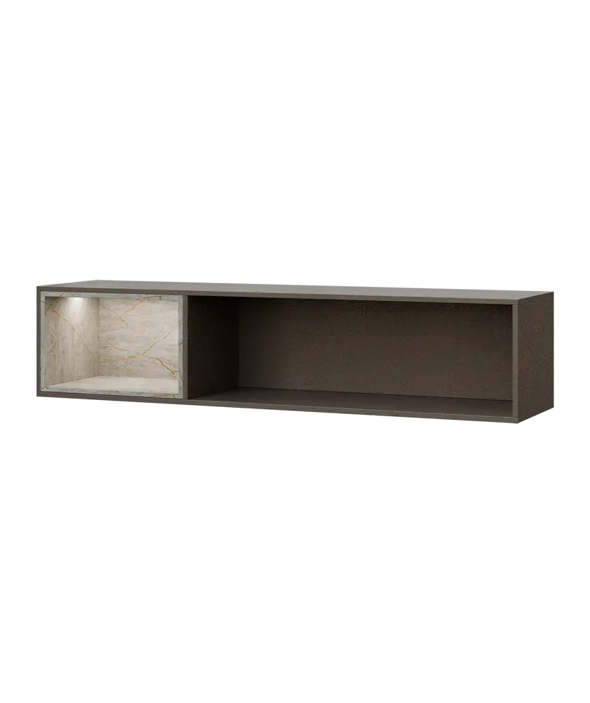 ERE H1832 L horní modul, 2-niky, 390x1800x400, levý, metalická